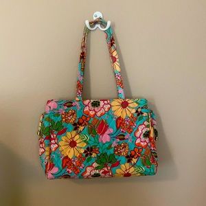 Vera Bradley large shoulder bag multicolored blue